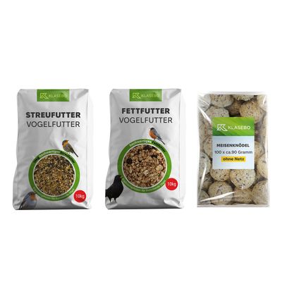 KLASEBO Set d’aliments toute l’année pour oiseaux sauvages