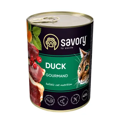 Savory Nassfutter für Katzen mit Ente