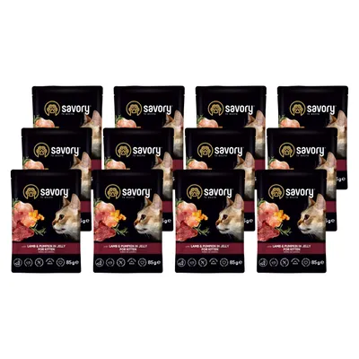 Savory Nassfutter für Kitten mit Lamm & Kürbis Savory Nassfutter für Kitten mit Lamm & Kürbis