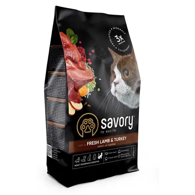 Savory Trockenfutter für sensible Katzen mit Lamm & Pute