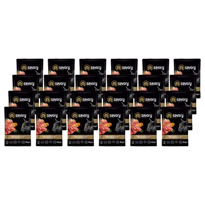 Savory Nassfutter für sterilisierte Katzen mit Pute & Karotte