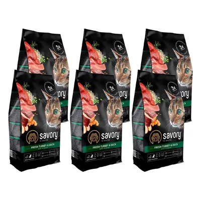 Savory Trockenfutter für Katzen mit Pute & Ente
