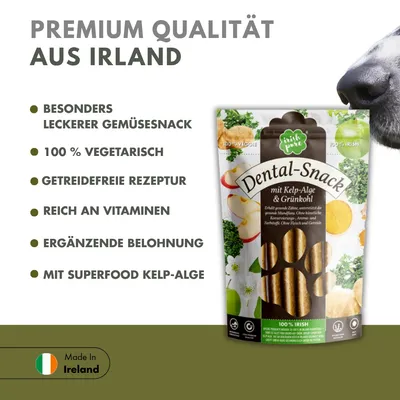 Irish Pure Veggie-Snack – Vegetarisches Leckerli mit Kelp-Alge Irish Pure Veggie-Snack – Vegetarisches Leckerli mit Kelp-Alge