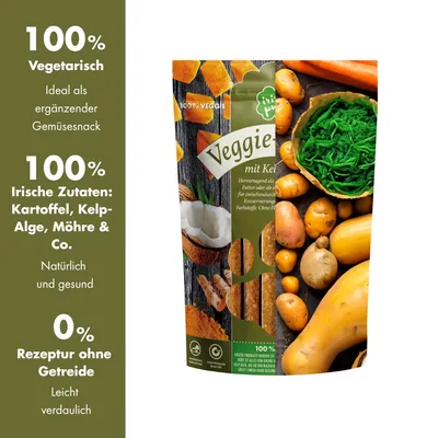 Irish Pure Veggie-Snack – Vegetarisches Leckerli mit Kelp-Alge Irish Pure Veggie-Snack – Vegetarisches Leckerli mit Kelp-Alge