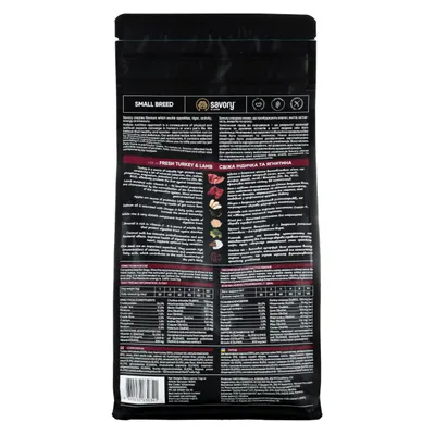 Savory Trockenfutter für kleine Hunde mit Pute & Lamm Savory Trockenfutter für kleine Hunde mit Pute & Lamm