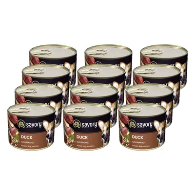 Savory Nassfutter für Hunde mit Ente