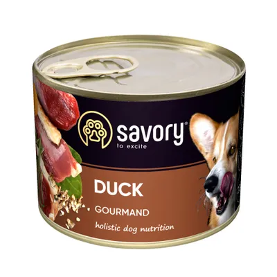 Savory Nassfutter für Hunde mit Ente