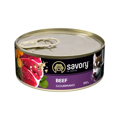 Savory Nassfutter für Hunde mit Rind Savory Nassfutter für Hunde mit Rind