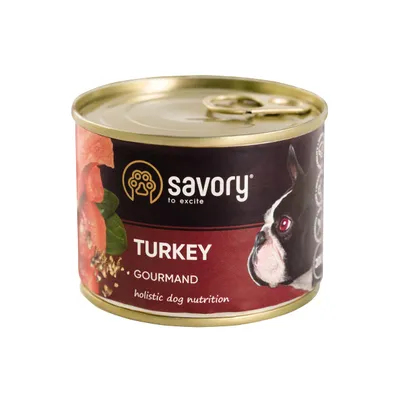Savory Nassfutter für Hunde mit Pute