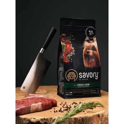 Savory Trockenfutter für kleine Hunde mit Lamm