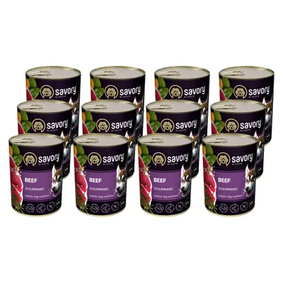Savory Nassfutter für Hunde mit Rind Savory Nassfutter für Hunde mit Rind