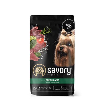 Savory Trockenfutter für kleine Hunde mit Lamm