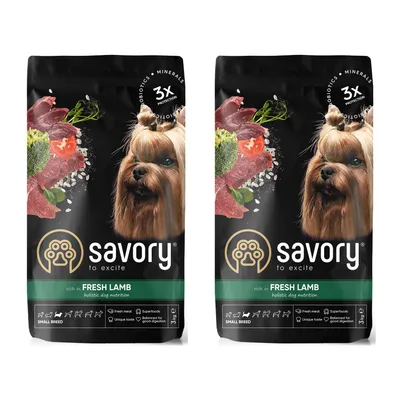 Savory Trockenfutter für kleine Hunde mit Lamm Savory Trockenfutter für kleine Hunde mit Lamm