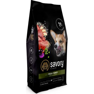 Savory Trockenfutter für sterilisierte Hunde mit Pute