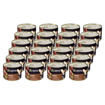 Savory Nassfutter für Hunde mit Ente