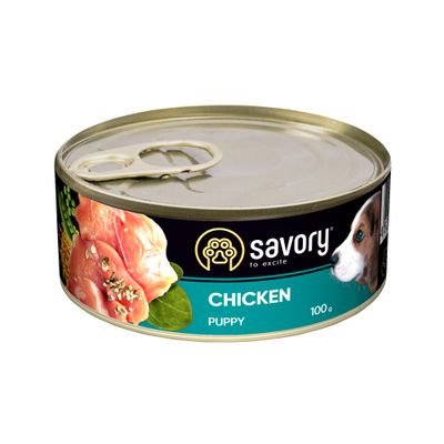 Savory Nassfutter für Welpen mit Huhn