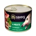 Savory Nassfutter für Hunde mit vier Fleischsorten