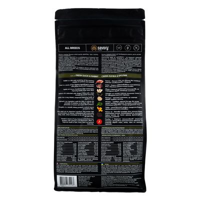 Savory Trockenfutter für Hunde mit Ente & Kaninchen