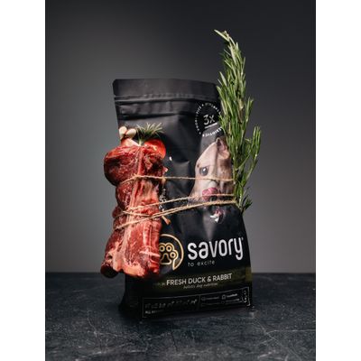 Savory Trockenfutter für Hunde mit Ente & Kaninchen