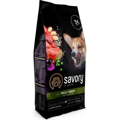 Savory Trockenfutter für sterilisierte Hunde mit Pute