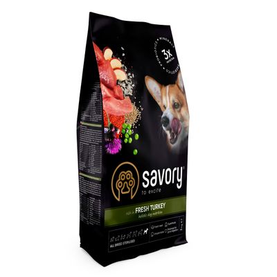 Savory Trockenfutter für sterilisierte Hunde mit Pute
