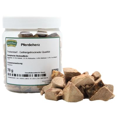 Masterfeed Morceaux de cœur de cheval (BARF séché)