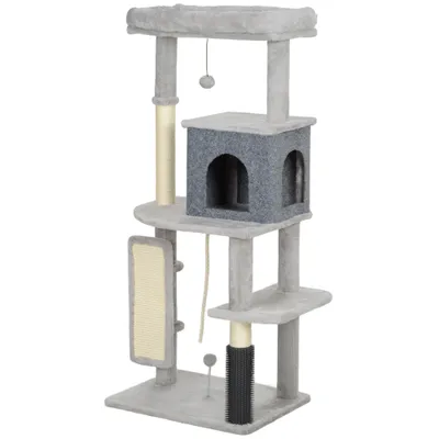 PawHut - Arbre à chat bande massante, griffoirs et jouets PawHut - Arbre à chat bande massante, griffoirs et jouets