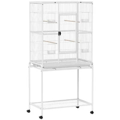 PawHut - Cage oiseaux portable 4 mangeoires PawHut - Cage oiseaux portable 4 mangeoires