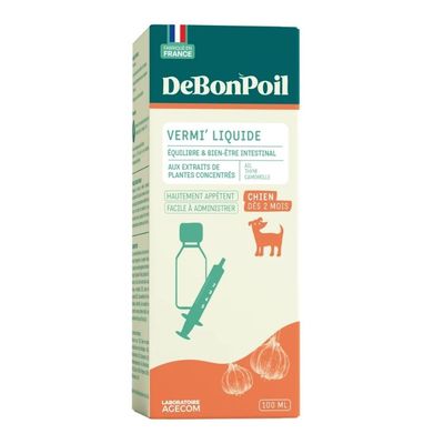 DE BON POIL - Vermi' Liquide DEBONPOIL - Complément Intestinal   Chien