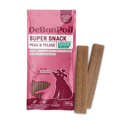 DE BON POIL - Super Snack Peau Pelage DEBONPOIL - Friandise Chien 100 g DE BON POIL - Super Snack Peau Pelage DEBONPOIL - Friandise Chien 100 g