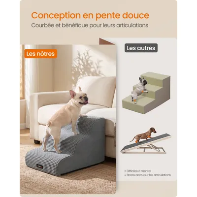 FEANDREA Escalier Chien 3 Marches Mousse Antidérapant