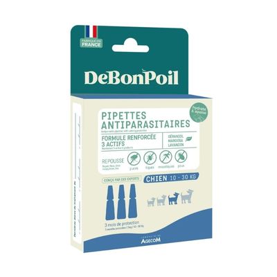 DE BON POIL - Pipettes Antiparasitaires Chien 10 à 30 kg DEBONPOIL
