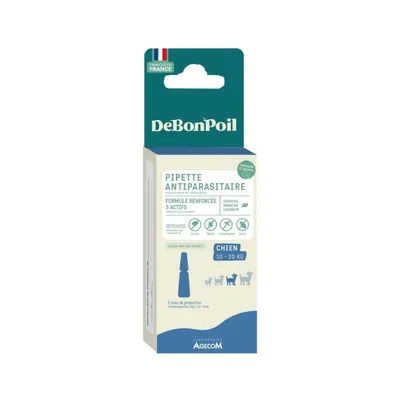 DE BON POIL - Pipettes Antiparasitaires Chien 10 à 30 kg DEBONPOIL DE BON POIL - Pipettes Antiparasitaires Chien 10 à 30 kg DEBONPOIL