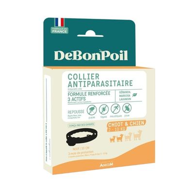 DE BON POIL - Collier Antiparasitaire Chien DEBONPOIL Jusqu'à 3 Mois