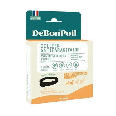 DE BON POIL - Collier Antiparasitaire Chien DEBONPOIL Jusqu'à 3 Mois DE BON POIL - Collier Antiparasitaire Chien DEBONPOIL Jusqu'à 3 Mois