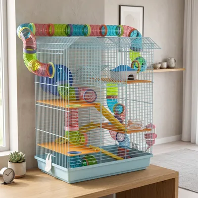 PawHut - Barrière pliable modulable 10 panneaux double verrouillage-blanc