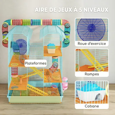 PawHut - Barrière pliable modulable 10 panneaux double verrouillage-blanc