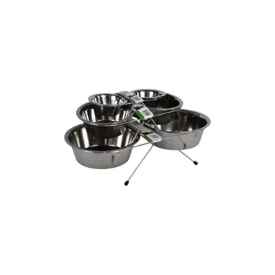 DOUBLE GAMELLE INOX - SUPPORT INOX POUR LE CONFORT DE VOTRE COMPAGNON DOUBLE GAMELLE INOX - SUPPORT INOX POUR LE CONFORT DE VOTRE COMPAGNON