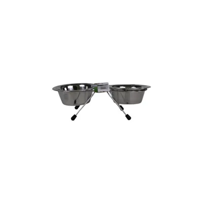 DOUBLE GAMELLE INOX - SUPPORT INOX POUR LE CONFORT DE VOTRE COMPAGNON DOUBLE GAMELLE INOX - SUPPORT INOX POUR LE CONFORT DE VOTRE COMPAGNON