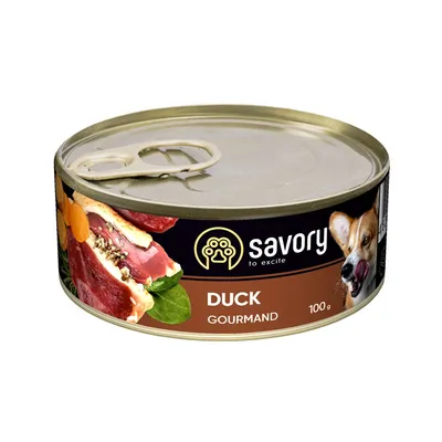Savory Nassfutter für Hunde mit Ente