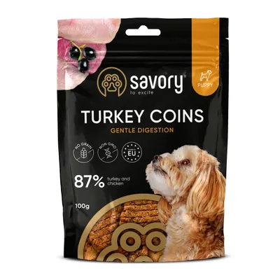 Savory Jerky Welpenleckerlis mit Pute Savory Jerky Welpenleckerlis mit Pute