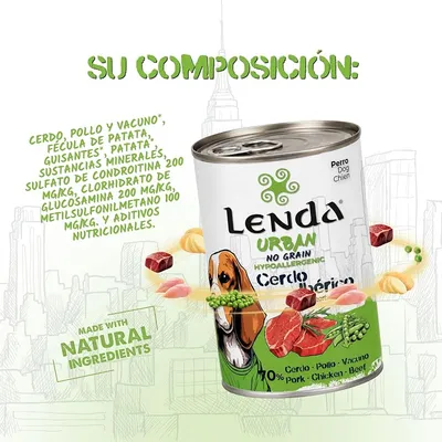 Lenda Urban Comida Húmeda para Perros Cerdo Ibérico