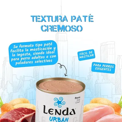 Lenda Urban Comida Húmeda para Perros Pollo con Cerdo y Buey
