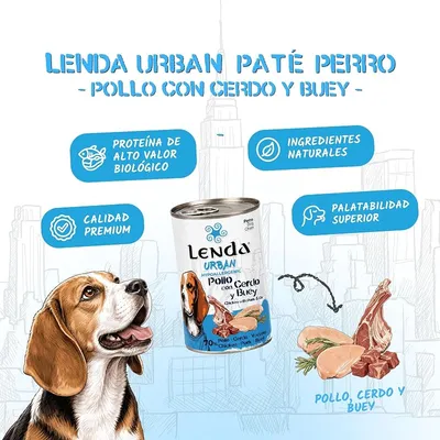 Lenda Urban Comida Húmeda para Perros Pollo con Cerdo y Buey