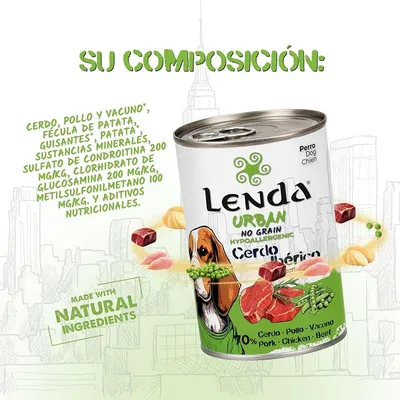 Lenda Urban Comida Húmeda para Perros Cerdo Ibérico