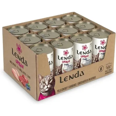 Lenda Urban Comida Húmeda para Gatos Pollo con Buey y Arándanos Lenda Urban Comida Húmeda para Gatos Pollo con Buey y Arándanos