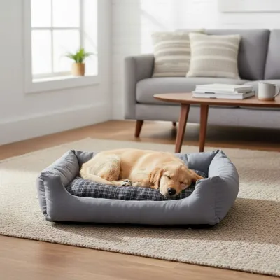 SunnyDogs Hundebett grau mit Wendekissen SunnyDogs Hundebett grau mit Wendekissen