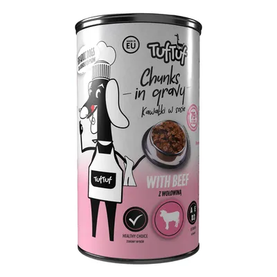 TufTuf Nassfutter für Hunde – Fleischstücke Dose 1250 g TufTuf Nassfutter für Hunde – Fleischstücke Dose 1250 g