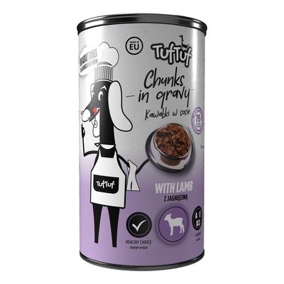 TufTuf Nassfutter für Hunde – Fleischstücke Dose 1250 g