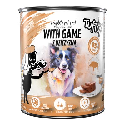 TufTuf Nassfutter für Hunde – Fleischpastete Dose 800 g
